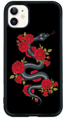 Funda Negra Para iPhone 11 Diseno De Serpiente