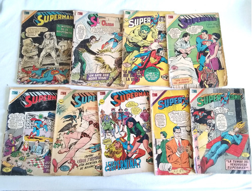 Lote 9 Comics Superman Supercomic 1969 - 1973 Original Esp