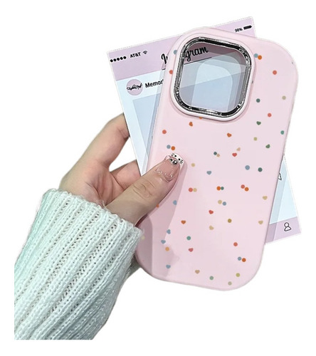 . Funda De Silicona For iPhone Con Diseño De Luna Colorida