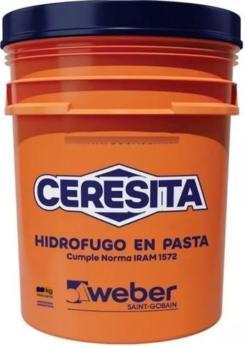 Ceresita Weber Aditivo Hidrofugo En Pasta 20 Kg Rinde Mas Se