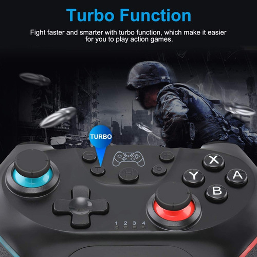 Controlador Inalámbrico Para Nintendo Switch Con Turbo