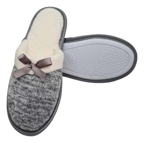 Pantuflas Dama Calzatura 10077 Confort Ligeras Lavables Gris