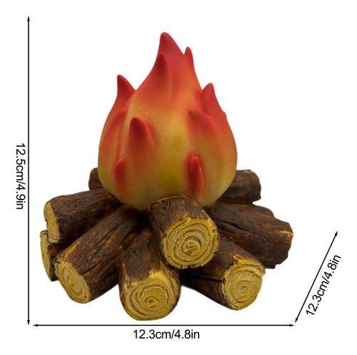 Leños De Chimenea Falsos Con Luces Leña Electrónica Sin Llam