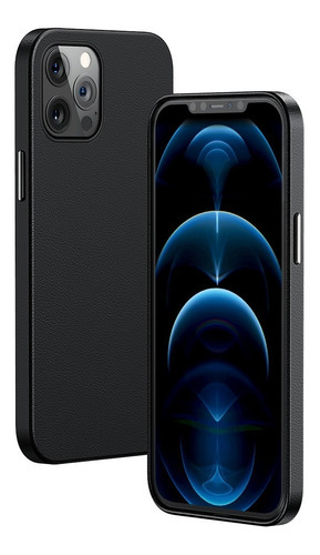 Funda Magsafe Cuero iPhone 12 Mini / 12 / Pro / Pro Max Color Negro iPhone 12 / 12 Pro