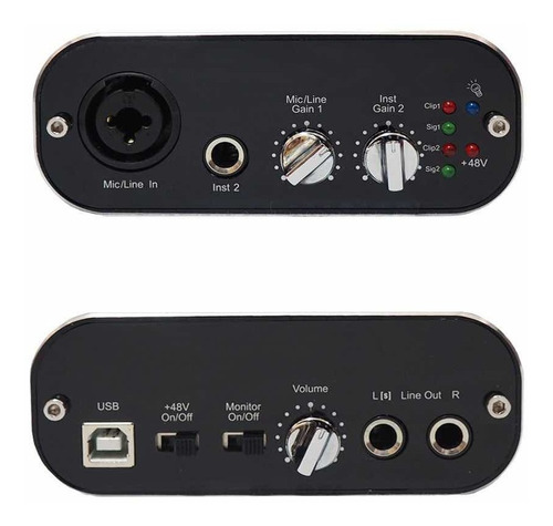 Interfaz De Audio Midiplus Audiolink Light Usb Phantom Um