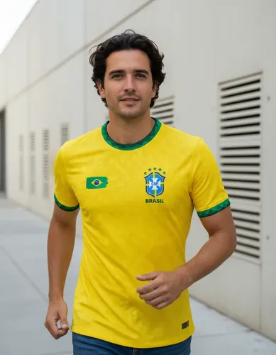 Camiseta Copa 2026 Esportiva Dryfit 100 Poliéster Brasileiro