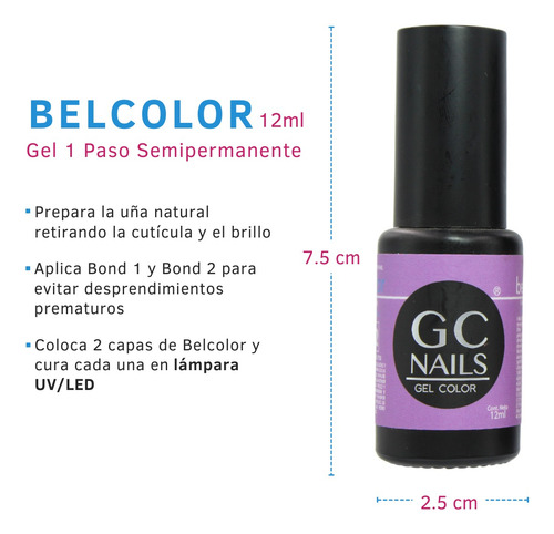 Esmalte de uñas GC Nails pack de 100 unidades colores variados