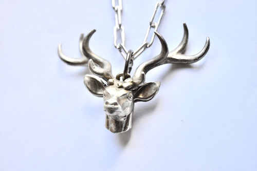 Imagen 3 de 6 de Collar De Ciervo, Joyeria De Autor, Tallado A Mano, Cod1