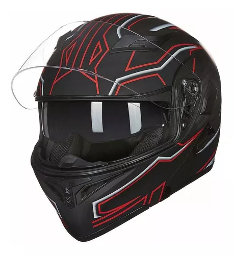 Casco De Moto Modular Hombres Y Mujeres 2 Viseras Casc