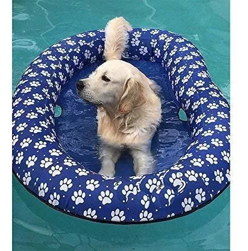 Flotadores para perros para piscina, flotador de piscina inflable para  perros cachorros, flotadores de piscina para perros grandes para perros  estera flotante para perros para verano