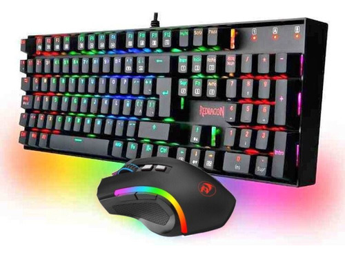 Combo Redragon Teclado Mitra Mecanico Y Mouse K551rgb-ba-sp