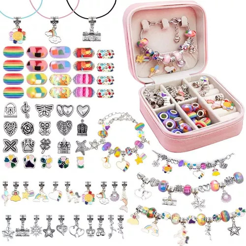 Juego Para Niñas Cuentas Para Pulseras Y Collares Bisuteria