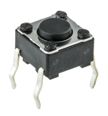 Tact Switch 6x6mm 4 Patas Altura 4.3mm X100 Unidades