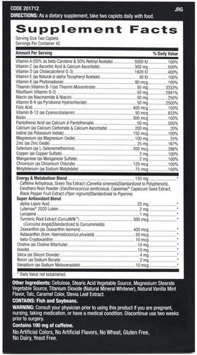 Imagem 4 de 7 de Mega Men Gnc Energy & Metabolism Multivitamínico - 90 Cáps