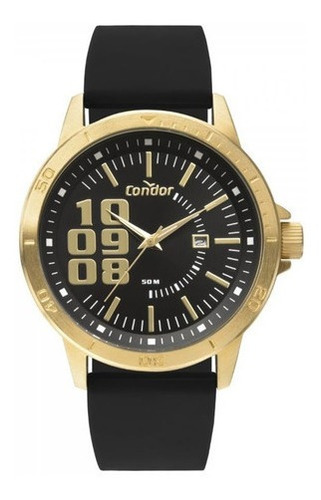 Relogio Masculino Preto Com Dourado Condor Co2115kxs/5p