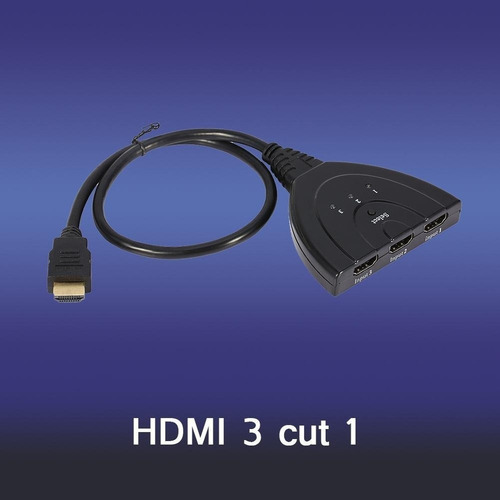 Negro 3 Puertos Hdmi Multi Display Interruptor Automático