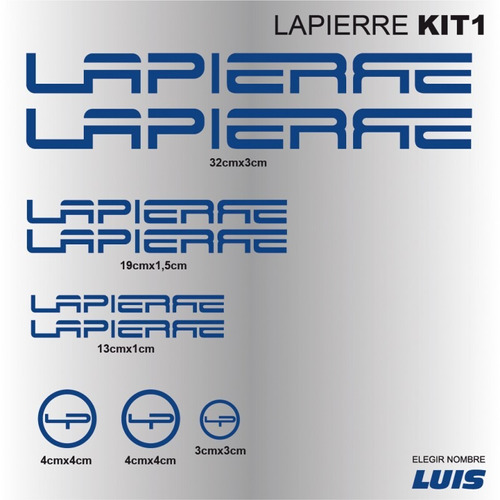 Lapierre Kit1 Sticker Calcomania Para Cuadro De Bicicleta