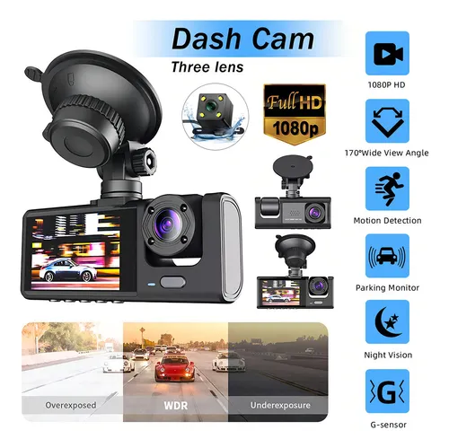comprar Cámara Para Automóvil HYsmart 3 1080P Con 32gb Tarjeta De Memoria Dash Cam Cámara De Reversa