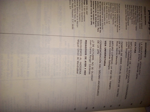 Imagen 2 de 3 de Revista Pedagogía Upn 1988 Completa