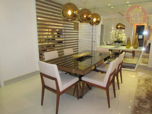 Apartamento Com 3 Dormitórios À Venda, 149 M² Por R$ 1.290.000 - Canto Do Forte - Praia Grande/sp - Ap5549
