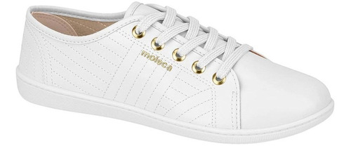 Tênis Moleca Branco Casual Feminino Baixinho Confortável