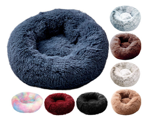 Cama Tipo Dona Antiestres Para Perros Raza Xxl Gris 100cm
