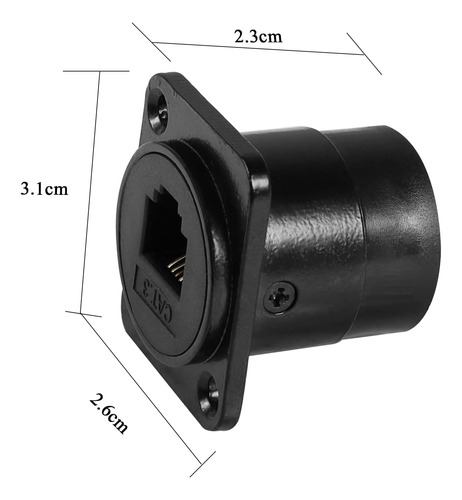 Qianrenon Rj11/rj12 6p6c Panel Mount Feedthrough Connecto...