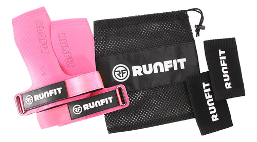 Par Calleras Sin Magnesio Hand Grips Runfit Ultra Crossfit Color Rosa Talla Xxl