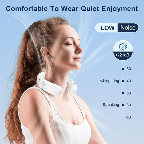 Ventilador De Cuello Recargable De 3 Velocidades