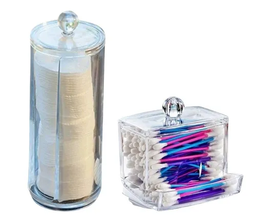 comprar Porta Algodón Mas Porta Hisopos Acrílico Combo Dispenser