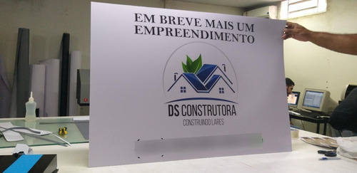 Placa Obra Arquiteta Engenharia 50cmx60cm 2unid