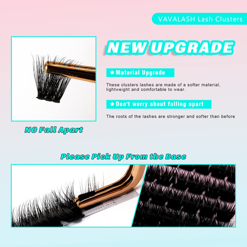 Kit De Extensión De Pestañas Vavalash Lash Clusters 72 Piez