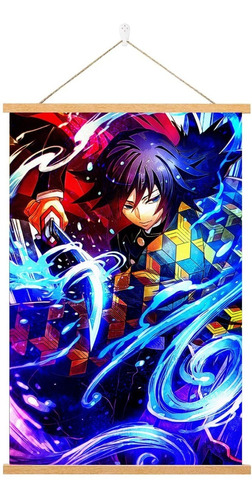 Poster Pergamino Tomioka Demon Slayer Arte Colorido Anime