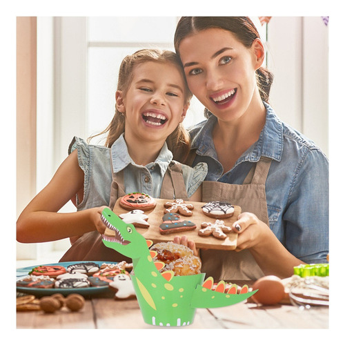 . 48 Piezas Dinosaurio Cake Wrapping Creativa Cupcake De
