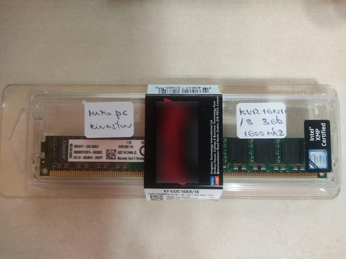 Memoria Pc Kingston 8gb - Kvr16n11/8 Ok !!! 1600mhz (Usado)