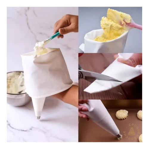 Manga De Tela Plastificada N°5 40 Cm Parpen Blanco