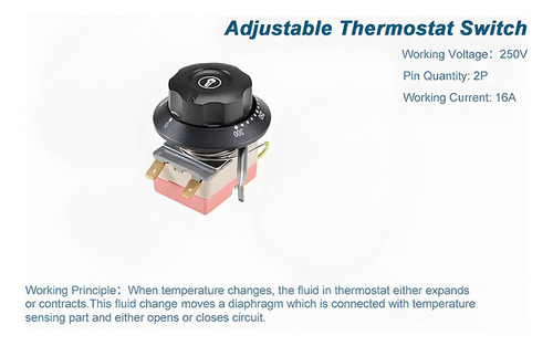 Termostato 50 A 300 Grados Ac 16a Control Temperatura Horno