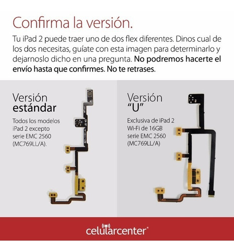 Imagen 2 de 6 de Flexor Encendido Volumen iPad 2 ( A1395 A1396 A1397 ) Flex Power + Herramienta ( Revisa 2da Imagen Y Confirma Versión)