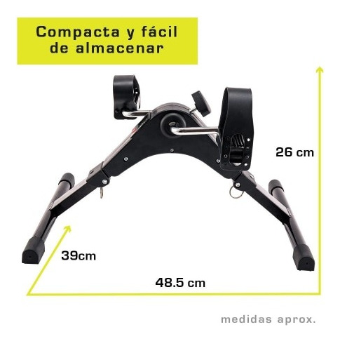 Mini Bicicleta Portátil De Pedales Ajustable Con Monitor