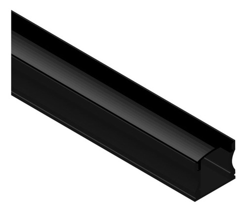 Perfil De Aluminio Negro Para Aplicar 14,5mm Tira Led 2mt Luz