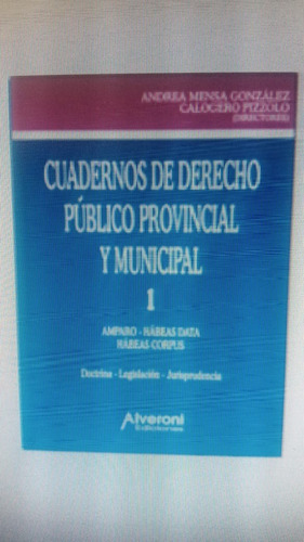 Cuadernos Derecho Publico Prov Y Munic T1 - Mensa