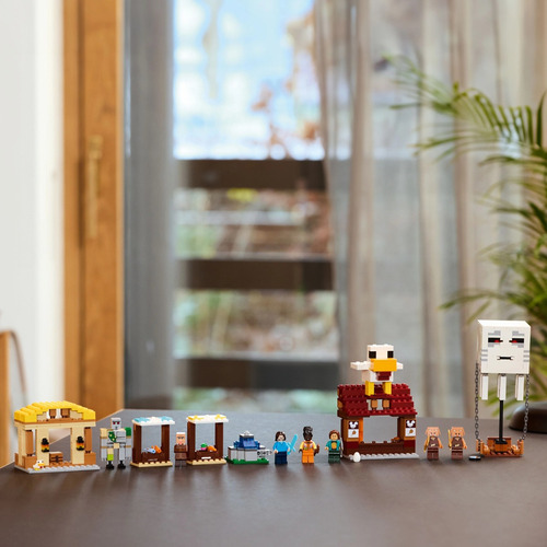 Lego Minecraftel Ataque A La Aldea Del Globo De Ghast 21273 555 A Minecraft Movie