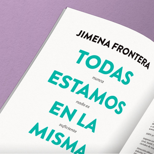 Libro Todas Estamos En La Misma De Jimena Frontera