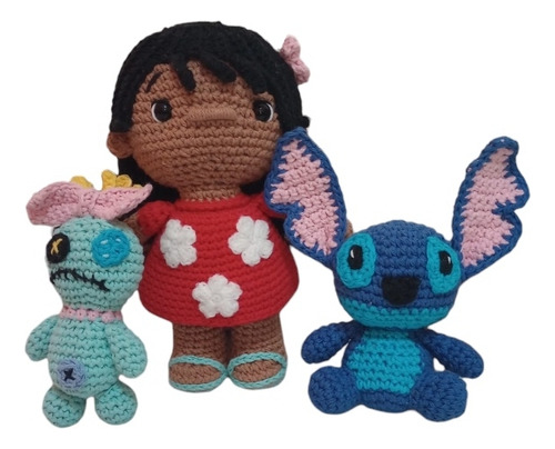 Combo Amigurumi De Lilo, Stitch Y Trapos A Crochet 