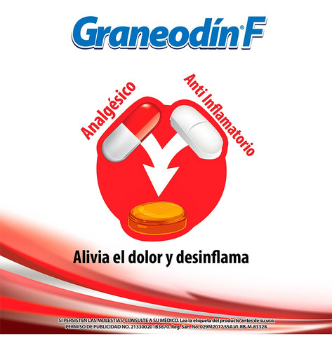 Graneodín® F,dolor E Inflamación De Garganta, 3pk De 16 Pzs