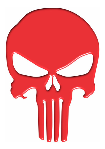 Adesivo Punisher Capacete Vermelho Resinado Res07 Fgc