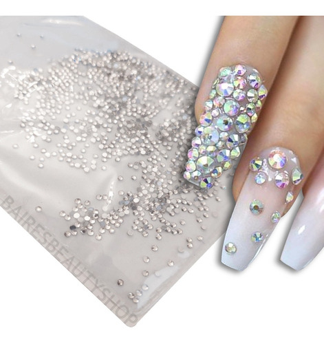 Media Perlas Strass Para Uñas Decoración Nail Art