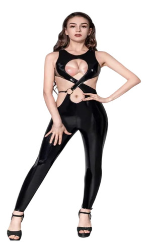 Jumpsuit Palazzo Cuero Latex Overol Mezclilla Mono Club 8173