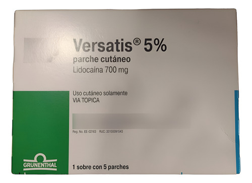 Parches De Lidocaina 5%