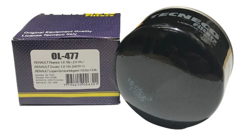 Kit 2 Filtros Para Renault Clio 1,6 1,9 Rl Rn Aceite + Aire